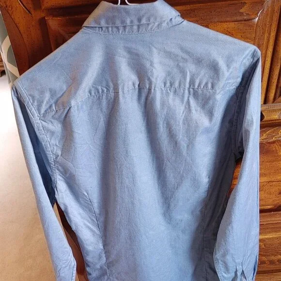 MEN'S TED BAKER  LIGHT BLUE BUTTON DOWN SHIRT SIZE 1 / XS - Picture 3 of 15
